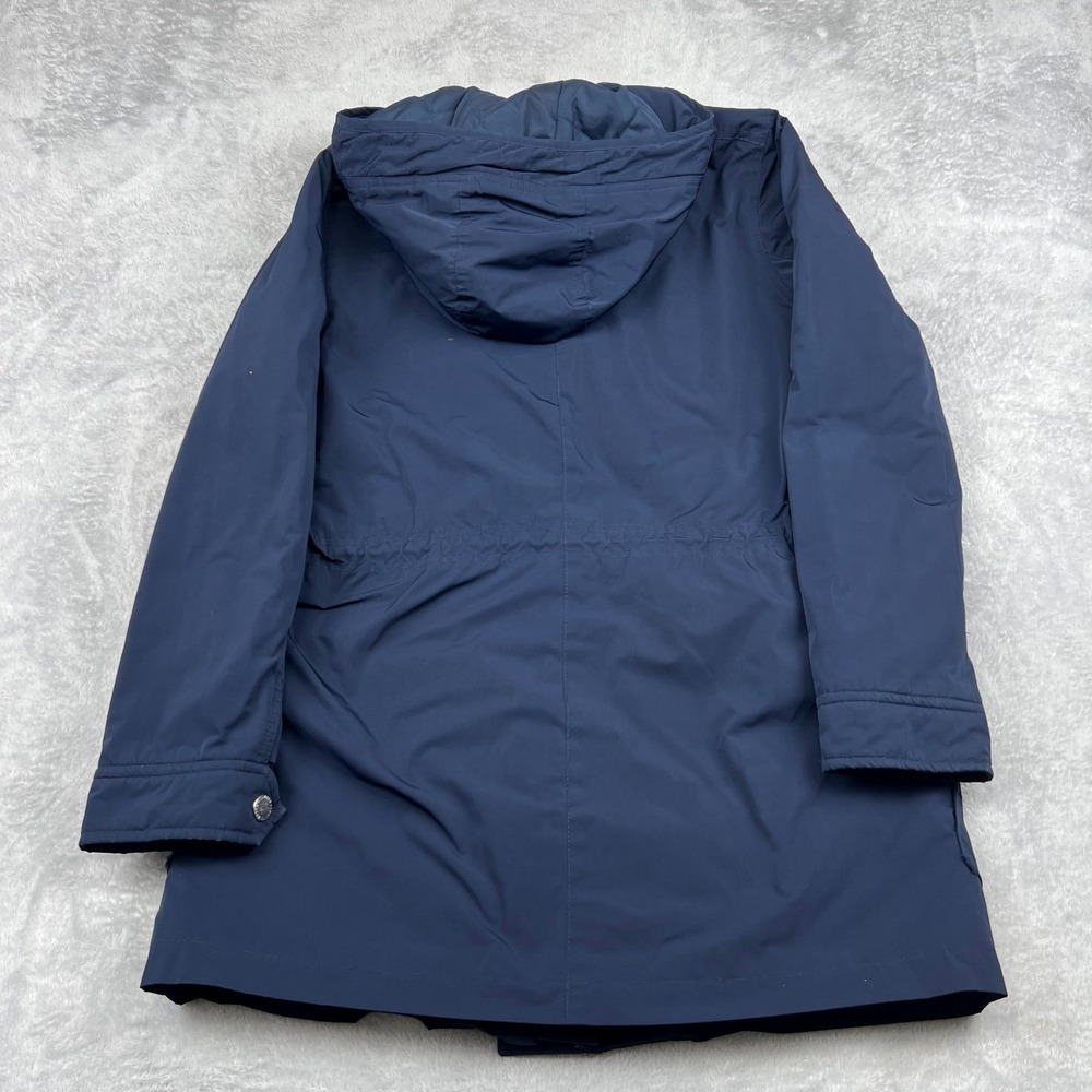 Lauren‎ Ralph Lauren Parka Coat Womens SP Navy Blue Quilted Lined Snap Hooded - Picture 2 of 16